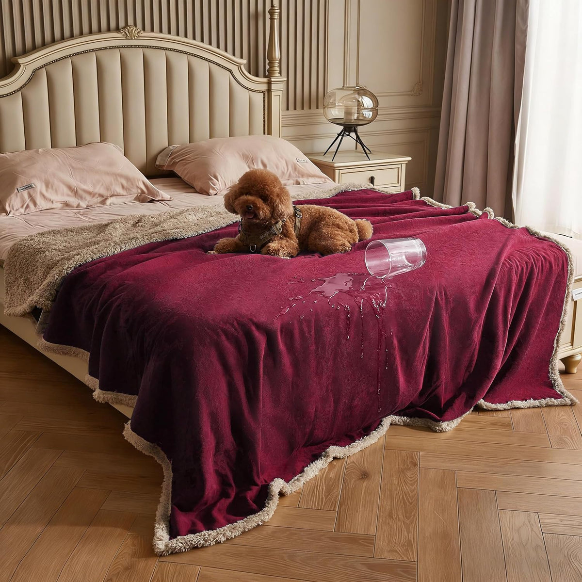 Waterproof Pet Blanket, Reversible Throw for Dogs and Cats | 50 X 60 Inch, Washable Sofa and Bed Protector, Shields Furniture from Fur, Dirt, Scratches and Everyday Spills